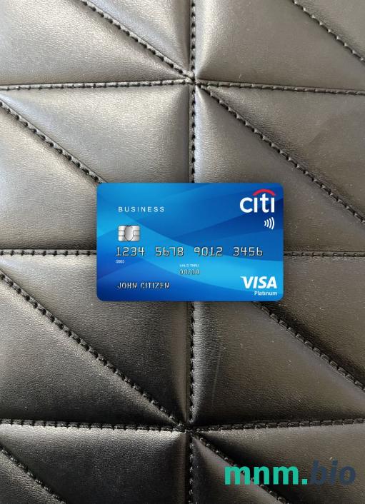 USA Citibank Visa Platinum card wygląd fotograficzny skan PSD + zdjęcie